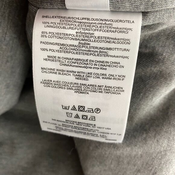 Brooks Brothers Quilted Vest Jacket Size 16 Red Full Zip Flawed NWT CJ-1744 - Picture 13 of 14